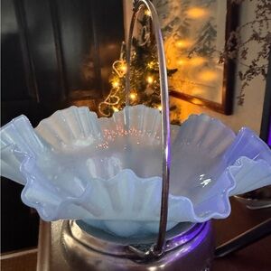 Elegant Blue Antique Victorian bridal basket🩵